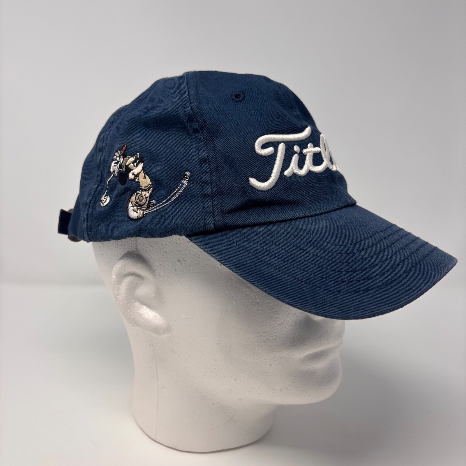 Rare Disney Mickey Mouse Titleist Golf Hat Navy Blue Adjustable Strapback Cap